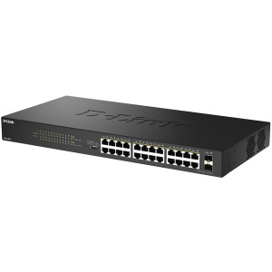 D-Link DGS-1026P 18-Port Ethernet Switch, 16 Gigabit PoE, 2 Gigabit SFP, 52Gbps switching capacity